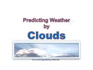 Predicting Weather by Clouds