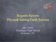 Regents Review Physical Setting/Earth Science PowerPoint PPT Presentation
