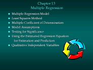 Chapter 13 Multiple Regression