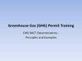 Greenhouse Gas (GHG) Permit Training PowerPoint PPT Presentation
