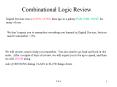 Combinational Logic Review PowerPoint PPT Presentation
