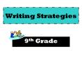 Writing Strategies PowerPoint PPT Presentation