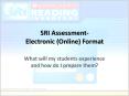 SRI Assessment- Electronic (Online) Format PowerPoint PPT Presentation
