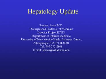 Hepatology Update