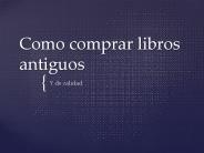 Comprar libros antiguos
