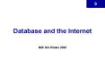 Database and the Internet PowerPoint PPT Presentation