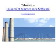 TabWare - Equipment Maintenance Software