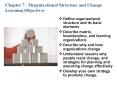 Chapter 7: Organizational Structure and Change Learning Objectives PowerPoint PPT Presentation
