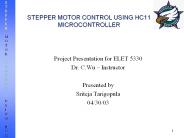 STEPPER MOTOR CONTROL USING HC11 MICROCONTROLLER