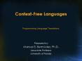 Context-Free Languages PowerPoint PPT Presentation