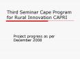 Third Seminar Cape Program for Rural Innovation CAPRI PowerPoint PPT Presentation