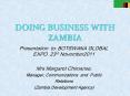 DOING BUSINESS WITH ZAMBIA PowerPoint PPT Presentation