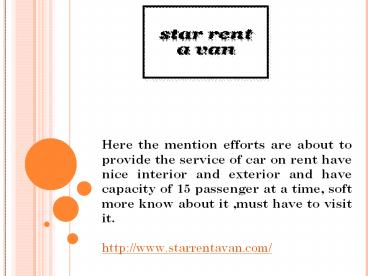 Star Rent A Van