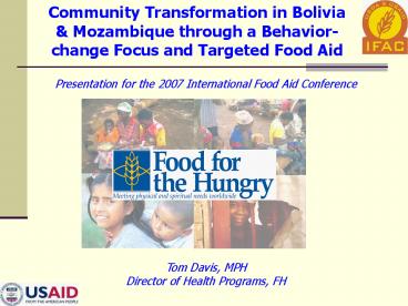 Community Transformation in Bolivia
