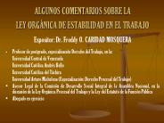 ALGUNOS COMENTARIOS SOBRE LA LEY ORG