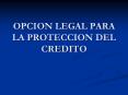 OPCION LEGAL PARA LA PROTECCION DEL CREDITO PowerPoint PPT Presentation