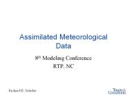 Assimilated Meteorological Data