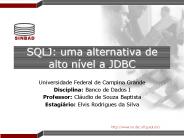 SQLJ: uma alternativa de alto n