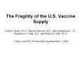 The Fragility of the U.S. Vaccine Supply Frank A. Sloan, Ph.D., Stephen Berman, M.D., Sara Rosenbaum, J.D., Rosemary A. Chalk, B.A., and Robert B. Giffin, Ph.D. PowerPoint PPT Presentation