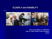 ELDERLY and DISABILITY