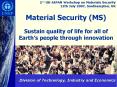 Material Security (MS)  Sustain quality of life for all of Earth PowerPoint PPT Presentation