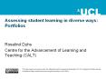 Assessing student learning in diverse ways: Portfolios PowerPoint PPT Presentation
