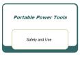 Portable Power Tools PowerPoint PPT Presentation