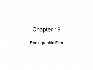 Radiographic Film