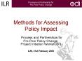 Methods for Assessing Policy Impact PowerPoint PPT Presentation