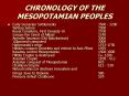 CHRONOLOGY OF THE MESOPOTAMIAN PEOPLES PowerPoint PPT Presentation