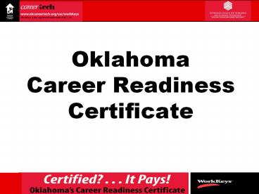 Oklahoma Career Readiness Certificate