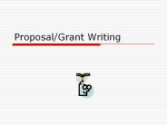 Proposal/Grant Writing