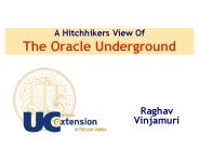 A Hitchhikers View Of The Oracle Underground