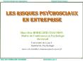 Les risques psychosciaux en entreprise PowerPoint PPT Presentation