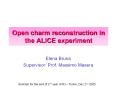 Open charm reconstruction in the ALICE experiment PowerPoint PPT Presentation