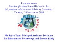 Ms Joyce Tam, Principal Assistant Secretary