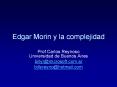 Edgar Morin y la complejidad PowerPoint PPT Presentation