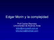 Edgar Morin y la complejidad