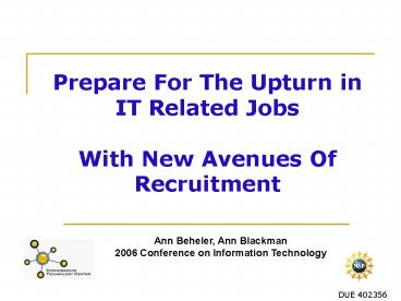Prepare For The Upturn in IT Related Jobs With New Avenues Of Recruitment