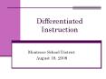 Differentiated Instruction PowerPoint PPT Presentation
