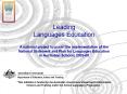 National Statement for Languages Education in Australian Schools National Plan for Languages Education in Australian Schools 2005 PowerPoint PPT Presentation
