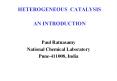 HETEROGENEOUS CATALYSIS AN INTRODUCTION PowerPoint PPT Presentation