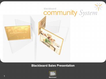 Blackboard Sales Presentation