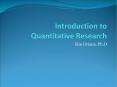 Introduction to Quantitative Research PowerPoint PPT Presentation