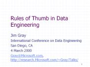 Rules of Thumb in Data Engineering