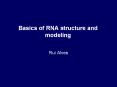 Basics of RNA structure and modeling PowerPoint PPT Presentation