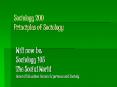 Sociology 200 Principles of Sociology PowerPoint PPT Presentation