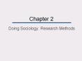 Doing Sociology: Research Methods PowerPoint PPT Presentation
