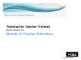 Training the Teacher Trainers PowerPoint PPT Presentation