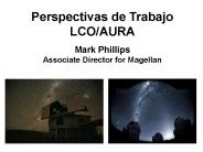Perspectivas de Trabajo LCO/AURA